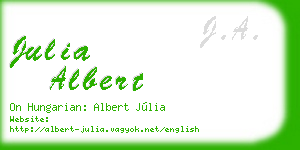 julia albert business card